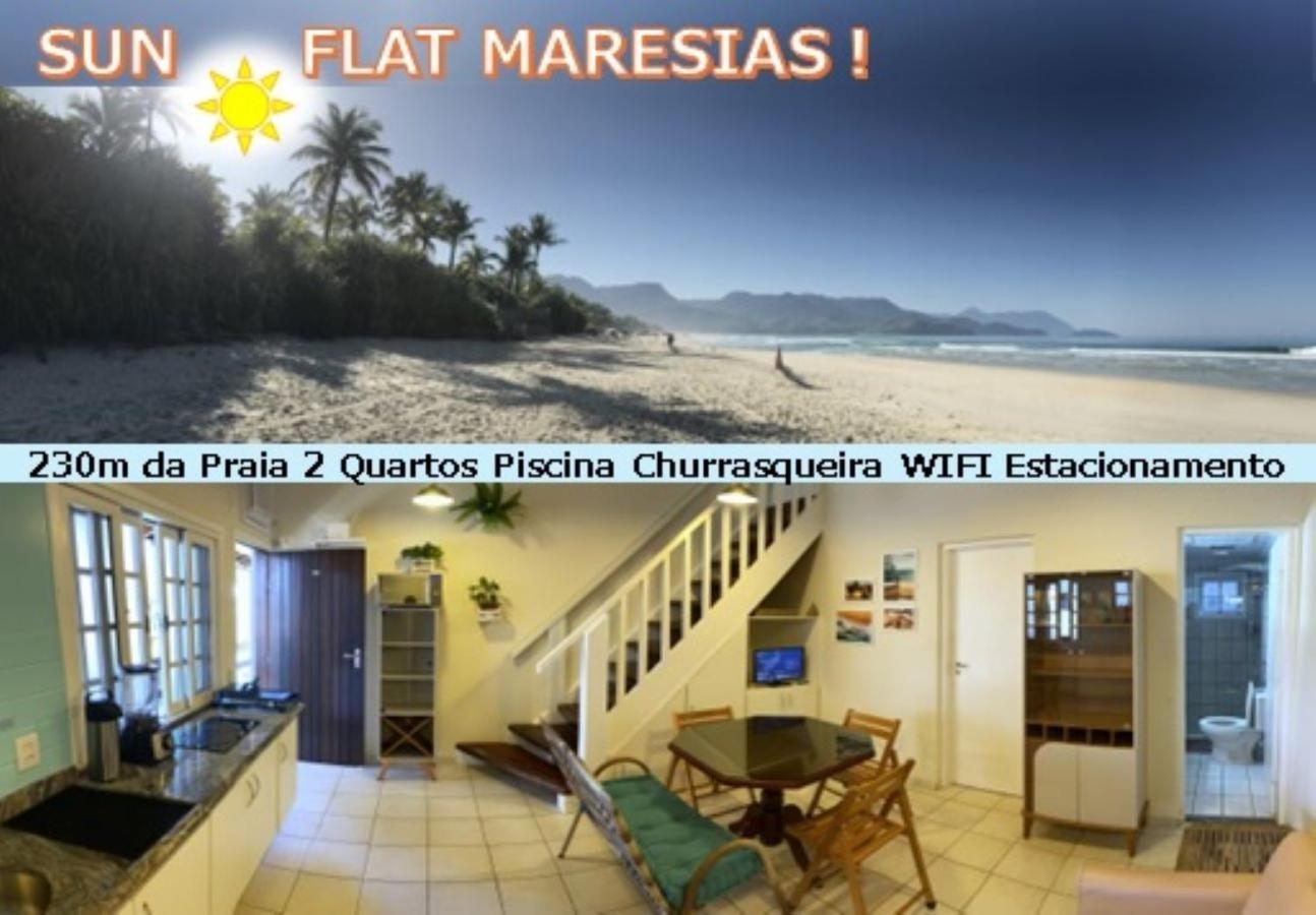 Sun Flat Maresias !! 2 Quartos Piscina Churrasqueira Wifi Estacionamento 230M Da Praia Sao Sebastiao  Eksteriør bilde